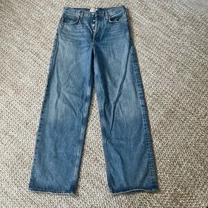 Agolde low slung baggy puddle jeans, size 26
